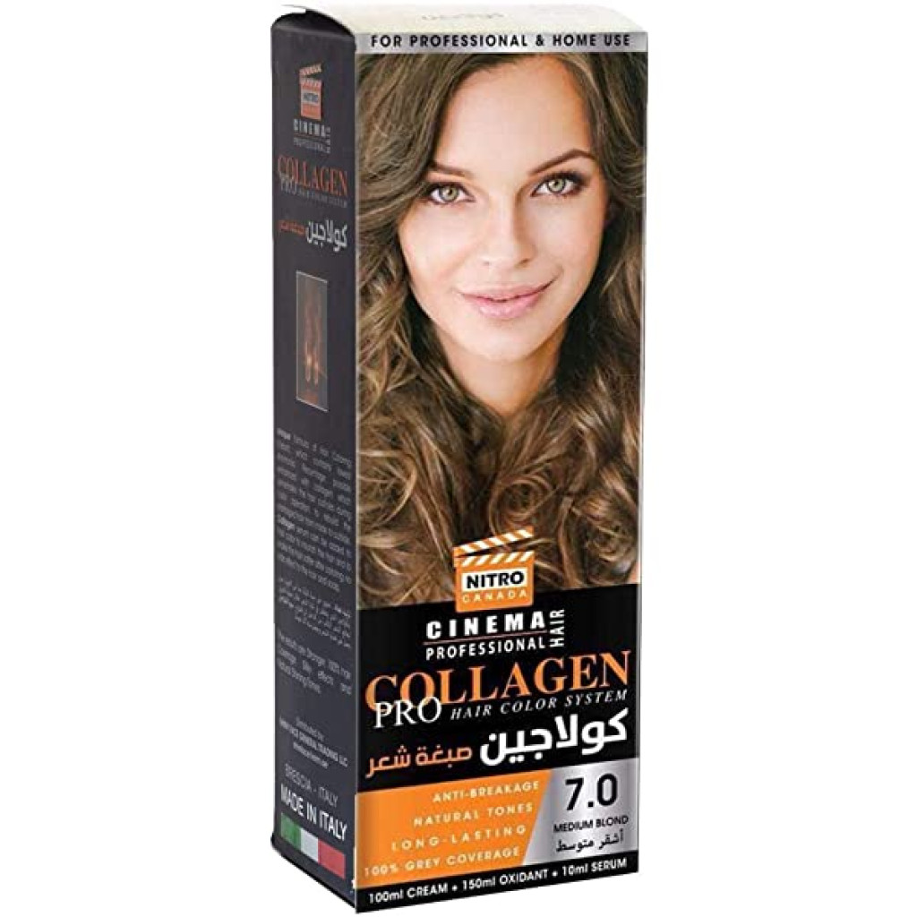 نيترو كولاجين صبغة شعر 7.0 صبغه أشقر متوسط