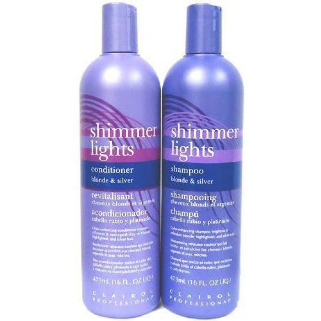 مجموعة شامبو شيمر لايتس للشعر الأشقر والبلاتيني مكونة من قطعتين من كلايرول