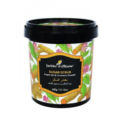 مقشر السكر بزيت الأرغان ومسحوق الكركم من جاردن اوليان - 600 جم