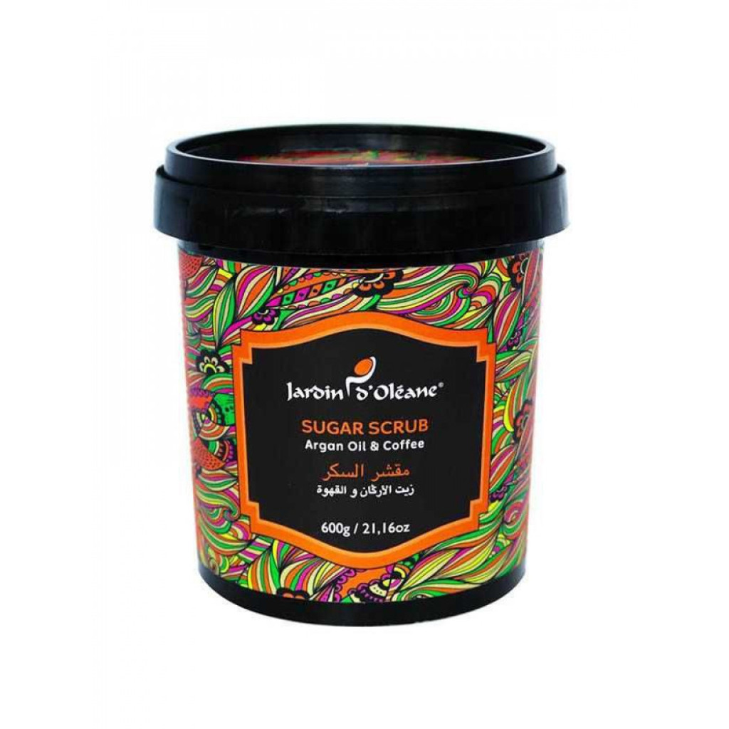 مقشر السكر بزيت الأرغان و القهوة من جاردن اوليان - 600 جم