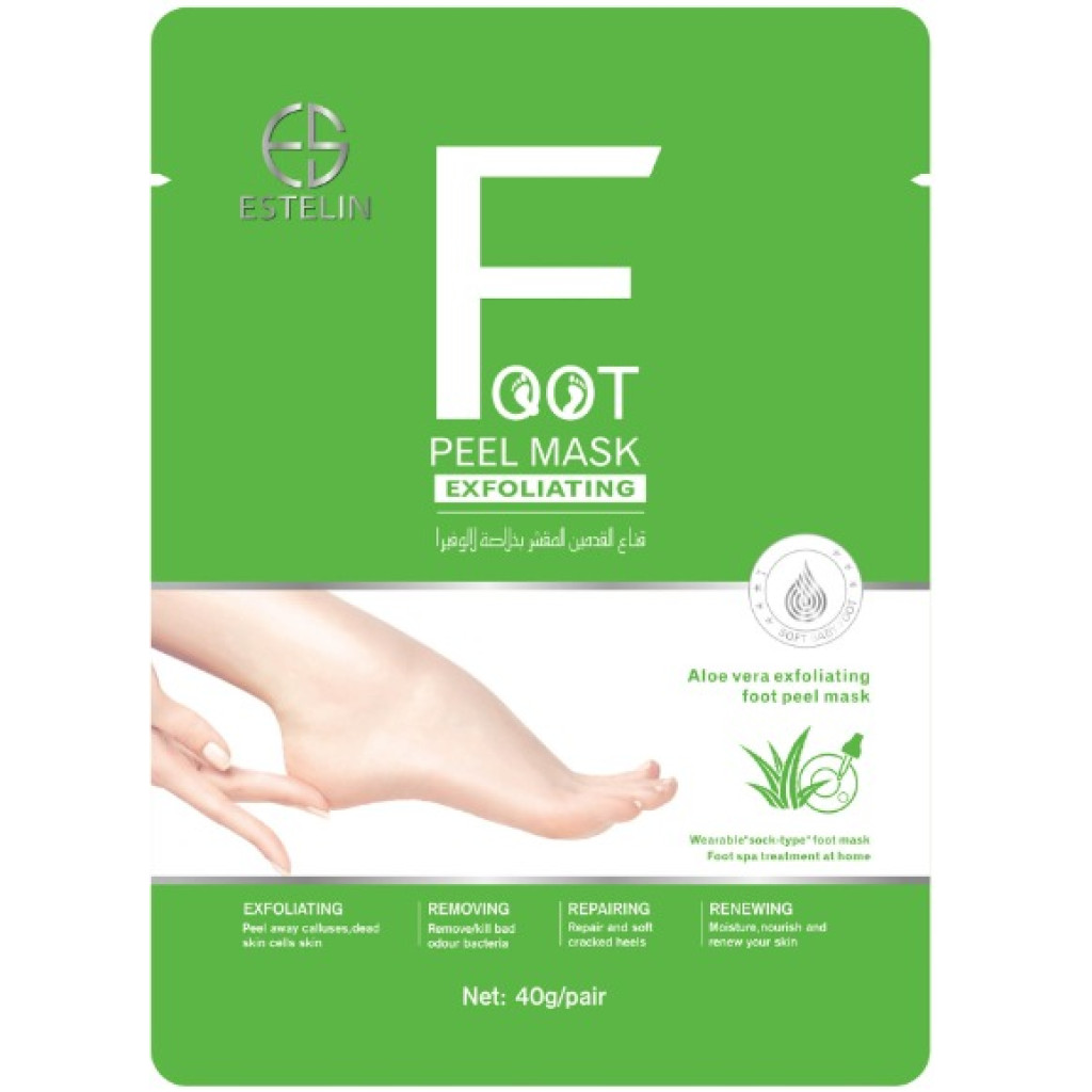 قناع القدمين المقشر بخلاصة الألوفيرا من إستلين