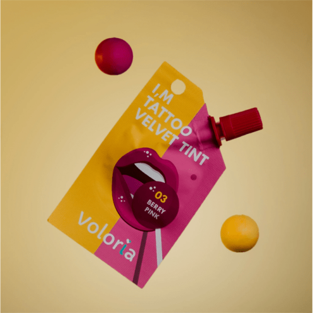 تينت الشفاه و الخدود اي ام تاتو فلفيت تينت من فولوريا - 03 بيري بينك