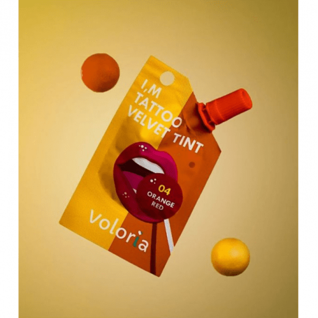 تينت الشفاه و الخدود اي ام تاتو فلفيت تينت من فولوريا -  04 اورنج رد