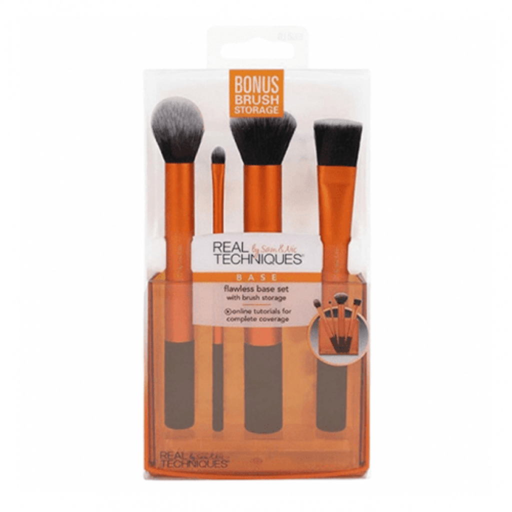 مجموعة فرش المكياج الأساسية من ريل تكنيك - 4 قطع